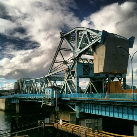 By yours truly, Victoria's "Blue Bridge" aka The Johnson Street Bridge.